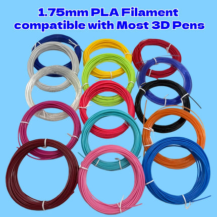 3D Filament Refills 50M/100M/200M Colorful 3D PLA Refill 3D Printing Pen Filament Printing Material High-Precision Printing Pen