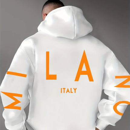 The new men's hooded sweatshirt for Spring and Autumn 2025 is a casual and fashionable streetwear with letter prints