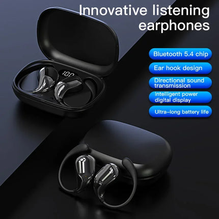 Wireless Bluetooth Earphone Headphones Outdoor Sport Headset 5.4 With Charging Bin Display Touch Control Earbuds for Music
