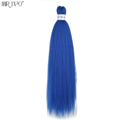 26Inch Easy Braids Hair Synthetic Colourful Pre Stretched Braiding Hair Extensions Jumbo Braids Ombre Yaki Long Straight Hair