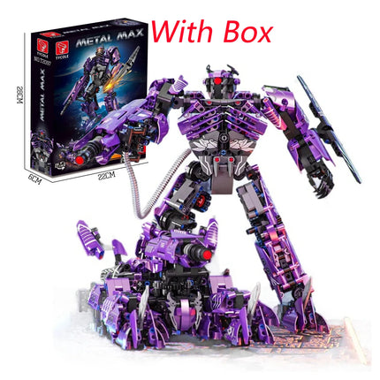 MOC Transformable Shockwave 2-in-1 Mecha Model Compatible with Mini Building Blocks STEM Educational Bricks Toys Gift for Boys