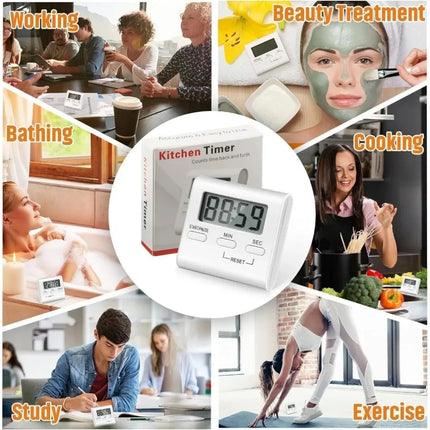 Kitchen Reminder Magnetic Digital Timer for Cooking Timer with Back Stand with Loud Alarm Countdown Timer Kitchen Gadget