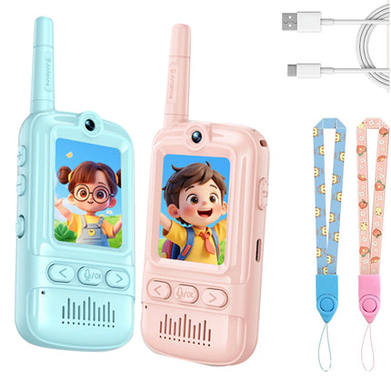 2PK New Generation Kids Video Walkie Talkie with Fun Features Long Endurance Outdoor Communication Children's Toy Gifts for Kids