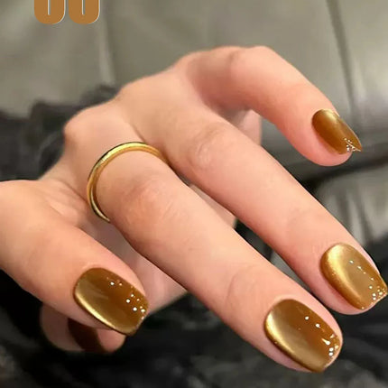 12ml 1-21pcs 2026 New Brown Gold Glass Bead Cat Eye Gel Nail Polish Black Red Magnet Cat Eye Gel Polish Gold Nails Nail Art