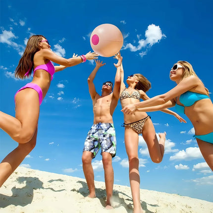 Novelty Beach Balls Funny Beachball Inflatable Swimming Pool Toys for Games Adults Kids Party Blow Up Luau Decorations Favors