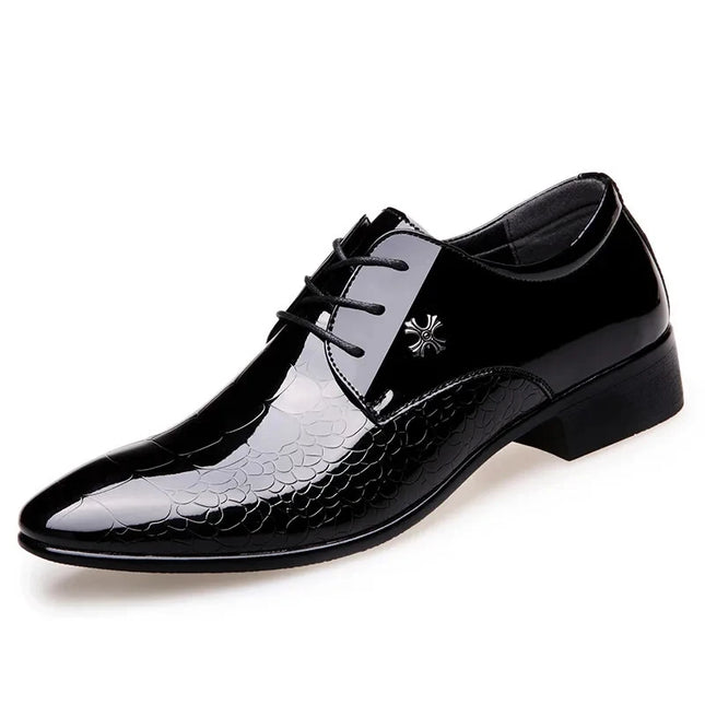 Men's Leather Shoes Black Soft Leather Soft Sole Spring And Autumn Best Man Men's Business Formal Wear Plus Size 38-48