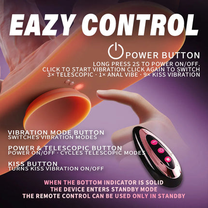Thick Riding Dildo Sex Toys 3 in 1 Thrusting Vibrating Licking Big Realistic Dildo Adult Toys for Women with Suction Cup