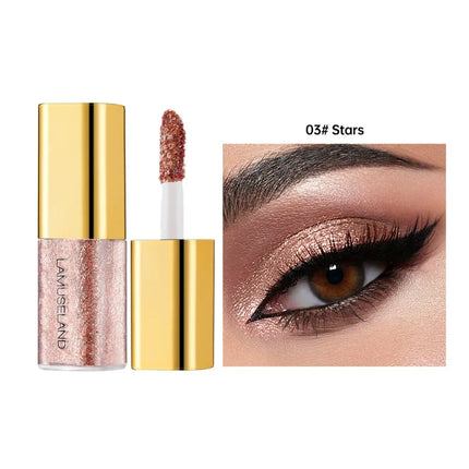 Pearly Liquid Eyeshadow Makeup Natural Smokey Silver Shimmer Glitter Diamond Shadows for Eyelids Waterproof Beauty Highlighter