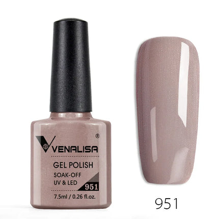 Venalisa Nail Gel Polish Semi Permanent Salon Quality TPO Free Glitter 7.5ml Soak off UV LED Nail Gel Varnish