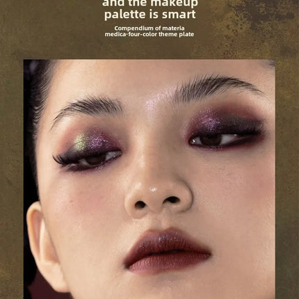 Girlcult compendium Eyeshadow 4 Color Chameleon Smoke Shimmer Glitter Eyeshadow Highly Pigmented Eye Palette Natural Colors