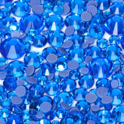 QIIY Mixed Size SS6-SS30 Glass Hot Fix Rhinestones Crystal Flatback Iron On Stones For DIY 3D Nail Art Fabric Clothes Decoration