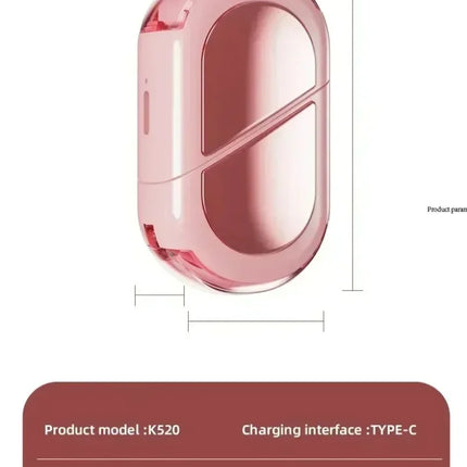 2025 Rotatable Love Heart Shaped Charging Case Low Latency Headphones NEW K520 Wireless Stereo Earbuds EarphoneFor Phone Tablet