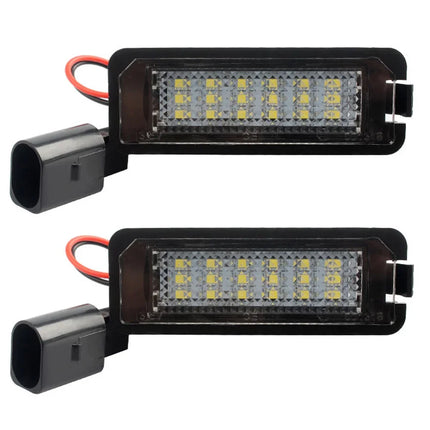 1/2PCS For VW Passat B6 CC Eos Golf 4 5 6 7 MK7 Polo Superb Seat Leon Altea LED Number License Plate Lights Assembly With Canbus