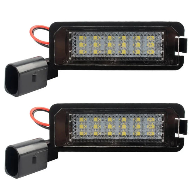 1/2PCS For VW Passat B6 CC Eos Golf 4 5 6 7 MK7 Polo Superb Seat Leon Altea LED Number License Plate Lights Assembly With Canbus