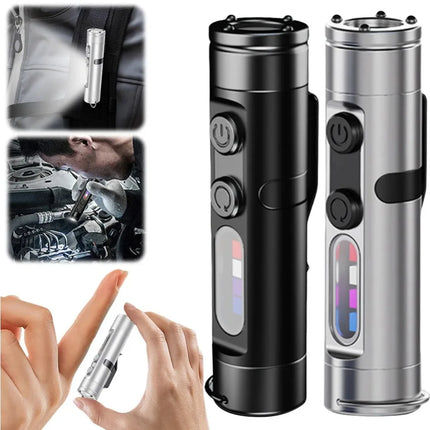 Mini Keychain LED Flashlight USB Rechargeable Waterproof Magnetic EDC Torch Pocket Light for Outdoor Camping Hiking Emergency