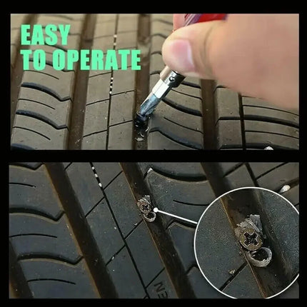 Universal Vacuum Tyre Repair Nail Kit Tubeless Tire Puncture Screw Fix Car Motorcycle ATV Patch Set