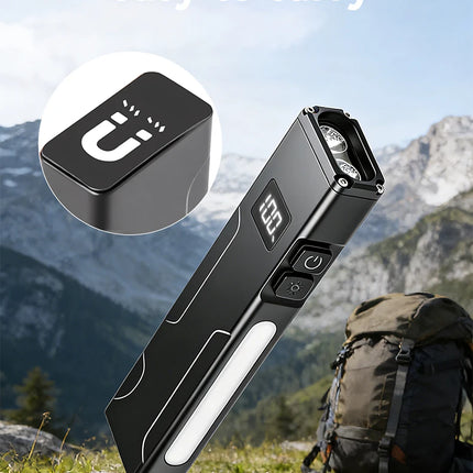 EDC Flashlight Magnetic UV Black Light RGB Side Light Pen Clip Waterproof for Outdoor Inspection Money Detecting Daily Carry