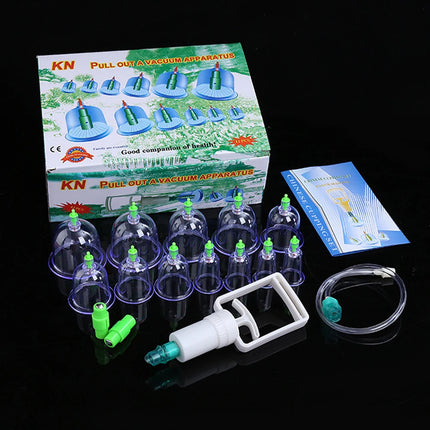6Pcs Vacuum Cupping Set with Pumping Gun Suction Cups Anti Cellulite Cans Body Back Cupping Massager Jars Vacuum Cupping