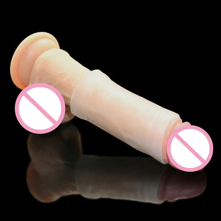 Soft Silicone Sleeve for Male Extender Hanger Stretcher Pump Vacuum Enlarger Enhancer Comfortable Replacement Accessory