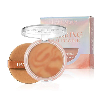 HANDAIYAN Light Mist Water Resistant Oil Control Brightening Complexion Matte Concealer Setting Powder with Powder Puff Makeup