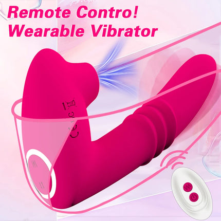 Wireless Remote Control Sucking Dildo Vibrator Wearable Panties G Spot Vibrators Vagina Stimulator Adult Sex Toys For Women
