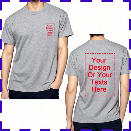 Tailor-made Man TShirts Cotton Summer Your Design Here T Shirts for Men Women Personalized Tee Shirt Diy Print Fashion T-shirt