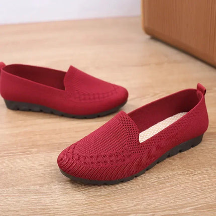 Casual Shoes Women's Summer Mesh Breathable Flat Shoes Ladies Comfort Light Sneaker Socks Women Slip on Loafers Zapatillas Muje