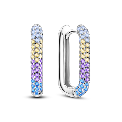 925 Sterling Silver Purple Series Feather Butterfly Dream Catcher Firefly Zircon Earrings for Women Luxury Jewelry Wedding Gift