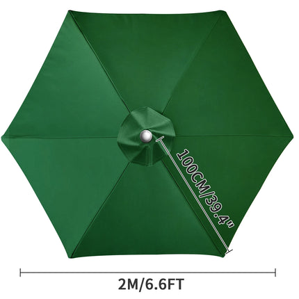 Waterproof Replacement Umbrella Cloth 2/3M Patio Parasol Cover UV-Anti Canopy Cover Replacement Parasol Cover for Balcony Garden