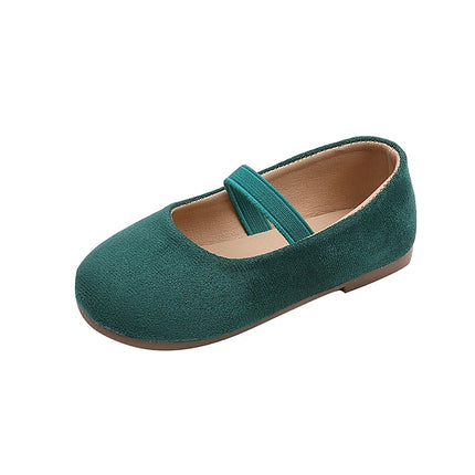 New Girl Dresses Casual Shoes Simple Fashion Children Leather Shoes Solid Color Spring Autumn Kids Princess Ballet Flat Shoes