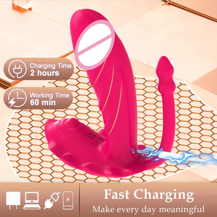 Wearable G Spot Dildo Vibrator Long Distance App Remote Control Panty Butterfly 9 Vibrating Mode Female Adult Sex Toys for Women