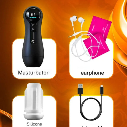 Sex Machines Male Masturbation Cup Suction Cup Pocket Pussy Sexy Voice Penis Trainer Heating Masturbator Toy Sex Toy For Men