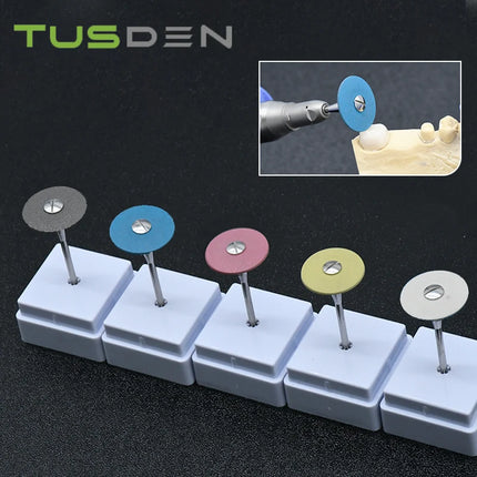 Tusden Dental Lab Rubber Daimond Zirconia Polishing Kit Pocerlian Grinding Head Dental Technician Tools Drill HP 20*2mm