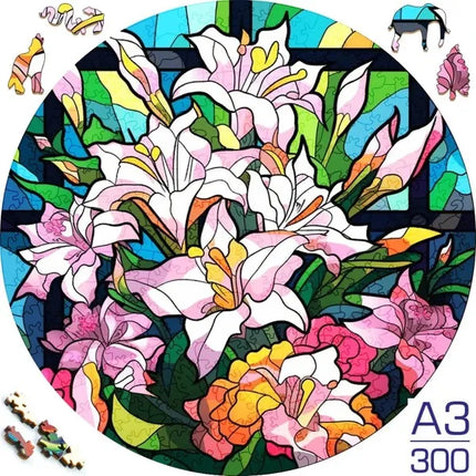 Sunflower Butterfly Jigsaw Wood Puzzle, Difficult To Play Irregular Animal Fragment Puzzle, for Adults Relieve Stress  Gift