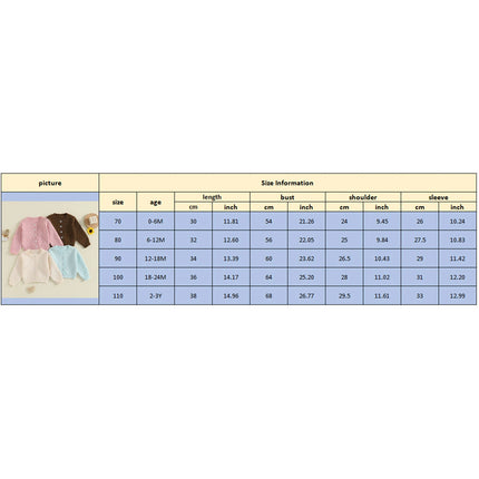 Kids Fall Knit Cardigan Long Sleeve Solid Color Button Down Warm Winter Sweater for Girls Boys