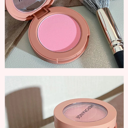 HerorangeHR402 Serbuk Serbuk Monokrom Kalis Air Panjang Tahan Lama Plat Peach Orange Kabus Lembut Lembut Matte Semulajadi Blush