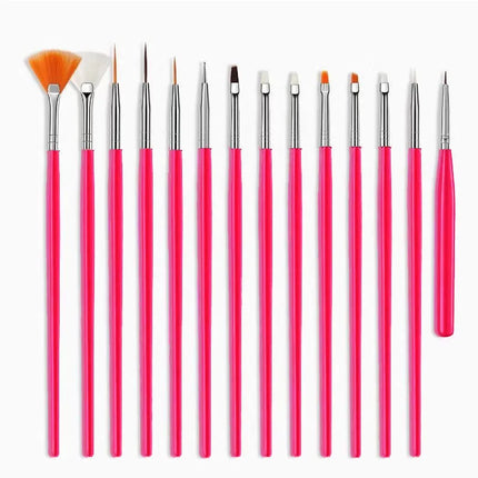 New 3/15PCS Nail Art Brushes for Manicure Builder Gel Nail Gradient Brush Thin Nail Brush Gel UV Polish Manicure Tools XJS09