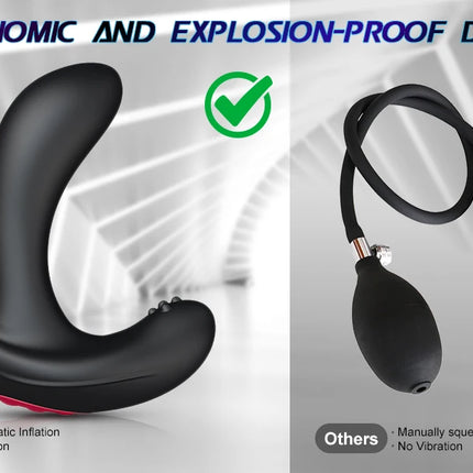 Anal Vibrator Inflatable Butt Plug Remote Prostate Massager Automatic Inflation Vibrating Male Female Prostate Stimulator