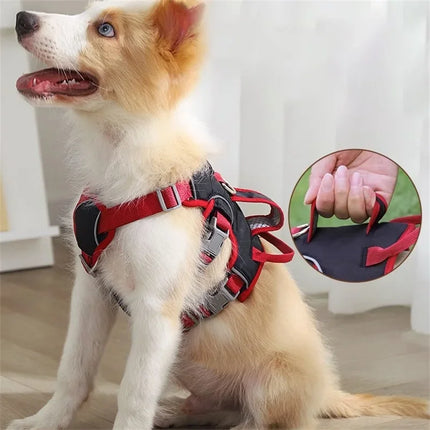 Durable Pet Dog Vest Harness Explosion-proof Large Dogs Harnesses Reflective French Bulldog Collar Shepherd Dogs Walking Supplies