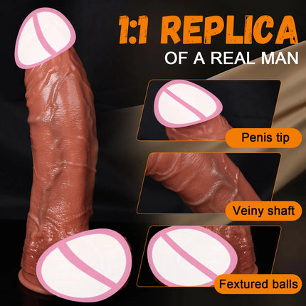 Oversize Realistic Dildo Vagina Anal Masturabtion Soft Silicone Penetration Penis G-Point Stimulator Dick Sex Toys for Women Men