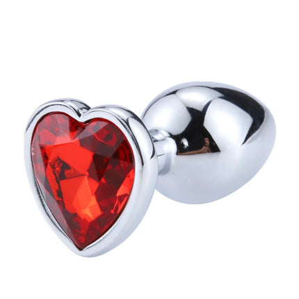 Heart Base Metal Anal Plug 3 Sizes Crystal Butt Plug for Women Removable Stainless Steel Anal Anus Masturbation Adult Sex Toys