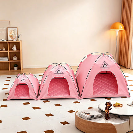 Foldable Cat House Pet Tent Four Seasons Universal Cat and Dog Pet Nest Winter Warm Mat Outdoor Portable Foldable Breathable