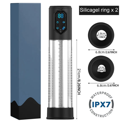 Electric Penis Pump Extender Enlarger Pump IPX7 waterproof Masturbation Automatic Suction Vacuum Pumps 4 Training 3 Suction Mode