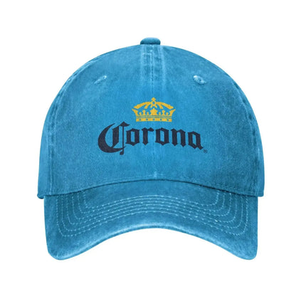 Corona Baseball Cap Classic Beer-Print Cowboy Hat Unisex Teens Trucker Dad Hat Sunshade Running Hippie Snapback Cap Casual