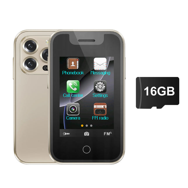 SERVO BM16 PRO Mini Mobile Phone 2.4" Touch Display Bluetooth Call Dual SIM Recorder Flashlight 2G GSM Portable Tiny Cellphones