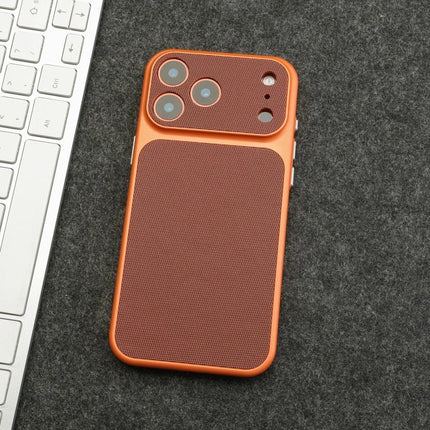 Vintage Woven Leather Textured Case For iPhone 17 Air 16 15 14 13 12 Pro Max Retro Shockproof PC Plating Armor Hard Phone Cover