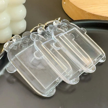 5/30Pcs Transparent Acrylic Keychains Lovely Blank Photo Frame DIY Pendant Fashion Versatile Keychains Couple Anniversary Gift