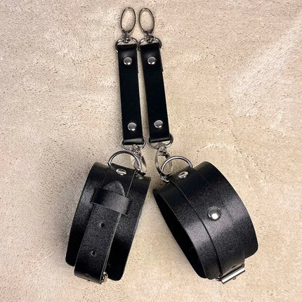 Women Sexy PU Leather Bracelet Bondage Leather Handcuffs Buckle Adjustable Fetish Erotic Love Hotel Accessory