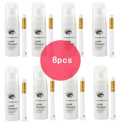 10Set 60 ml EyeLashes Shampoo Extensions Foam Kit EyeLashes Cleaning for Grafting Planting Makeup Remover Tools Dropshipping