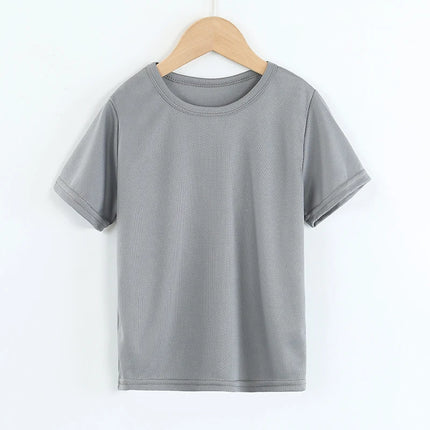 1/4 Pack Children's Spring and Summer Quick-drying Workout Long Sleeve Casual Joker T-shirt for Boys and Girls Short Sleeve For